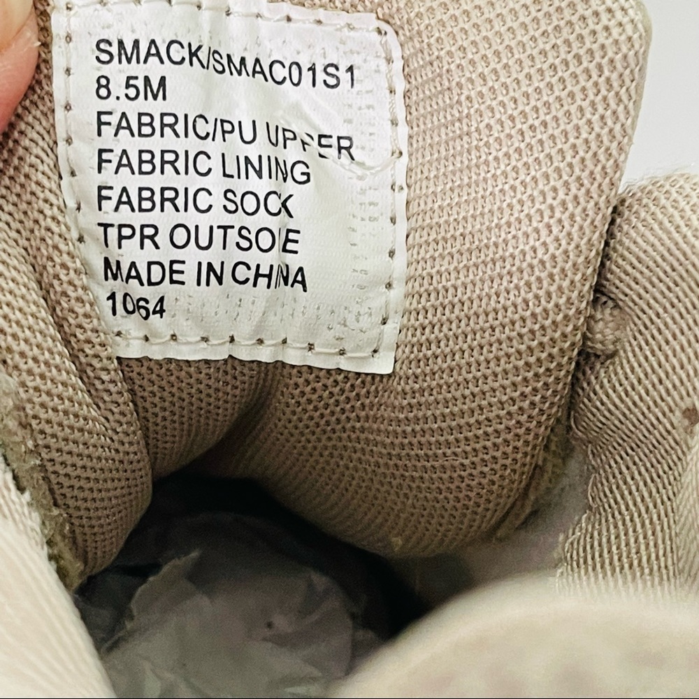 SOLD 🌟STEVE MADDEN SMACK SNEAKERS Nude natural sneakers 8.5 lace up sporty - Picture 10 of 15